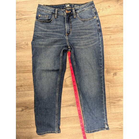 Lee Riders Women's Midrise Capri Jeans Size 4M Blue Stretch Denim Cropped Pants - Picture 11 of 11